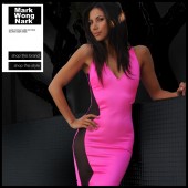 Mark Wong Nark Hot Pink Eclipse Mesh Dress